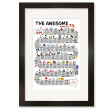 Load image into Gallery viewer, UK | The Road to 70 | 70th Milestone Birthday Print | Born in 1954 or 1955