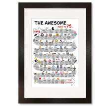 Load image into Gallery viewer, UK | The Road to 75 | 75th Milestone Birthday Print | Born in 1949 or 1950
