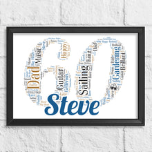 Load image into Gallery viewer, Personalised birthday number word art