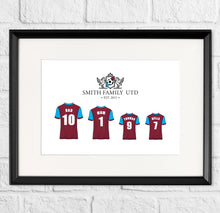 Load image into Gallery viewer, Personalised Family Football Team Gift Print
