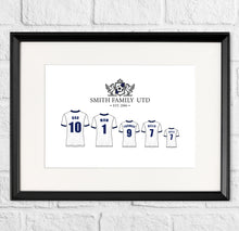 Load image into Gallery viewer, Personalised Family Football Team Gift Print