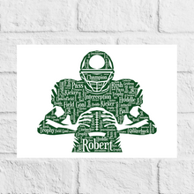Load image into Gallery viewer, Personalised American Football Gift Print