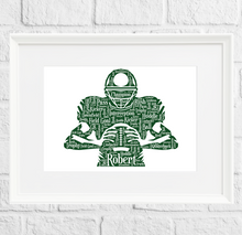 Load image into Gallery viewer, Personalised American Football Gift Print