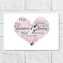 Load image into Gallery viewer, Personalised Anniversary Gift Print
