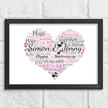 Load image into Gallery viewer, Personalised Anniversary Gift Print