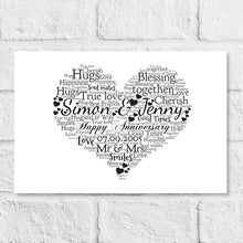 Load image into Gallery viewer, Personalised Anniversary Gift Print