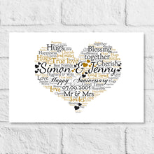 Load image into Gallery viewer, Personalised Anniversary Gift Print
