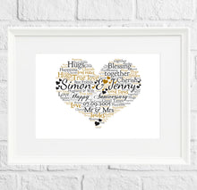 Load image into Gallery viewer, Personalised Anniversary Gift Print
