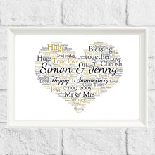 Load image into Gallery viewer, Personalised Anniversary Gift Print