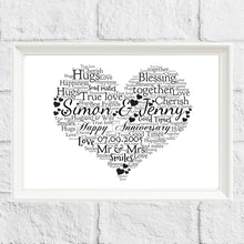 Load image into Gallery viewer, Personalised Anniversary Gift Print