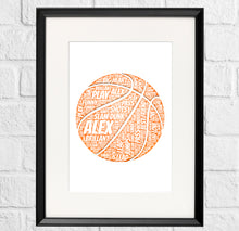 Load image into Gallery viewer, Personalised Basketbll Gift Print