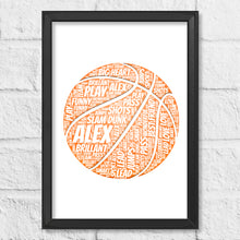 Load image into Gallery viewer, Personalised Basketbll Gift Print