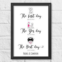 Load image into Gallery viewer, Wedding day gift print by Stunrosie Gifts