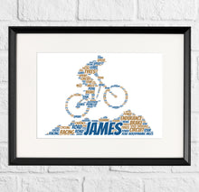 Load image into Gallery viewer, Personalised Mountain Bike Word Art Gift