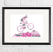 Load image into Gallery viewer, Personalised Mountain Bike Word Art Gift