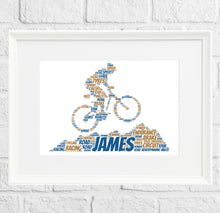 Load image into Gallery viewer, Personalised Mountain Bike Word Art Gift