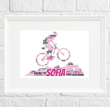 Load image into Gallery viewer, Personalised Mountain Bike Word Art Gift