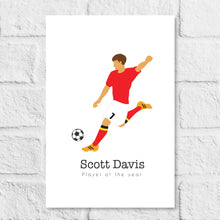 Load image into Gallery viewer, Custom football player artwork for kids bedroom