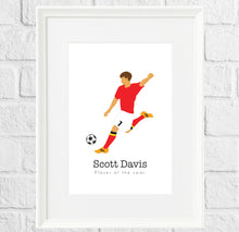 Load image into Gallery viewer, Football themed bedroom for boys artwork by stunrosiegifts.co.uk