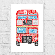 Load image into Gallery viewer, Personalised Bus Gift Print