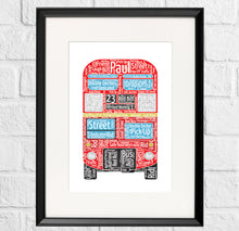Load image into Gallery viewer, Personalised Bus Gift Print