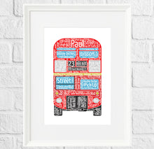Load image into Gallery viewer, Personalised Bus Gift Print
