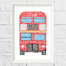 Load image into Gallery viewer, Personalised Bus Gift Print