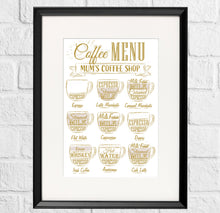 Load image into Gallery viewer, Personalised Coffee Menu