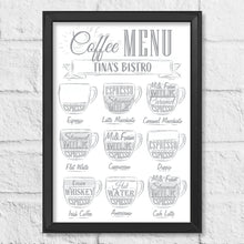 Load image into Gallery viewer, Personalised Coffee Menu