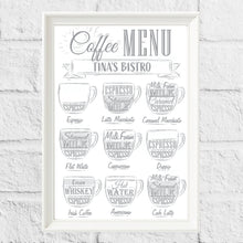 Load image into Gallery viewer, Personalised Coffee Menu