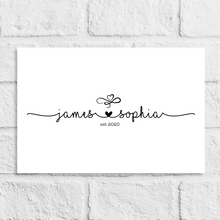 Load image into Gallery viewer, Personalised Couple Names With Love
