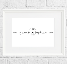 Load image into Gallery viewer, Personalised Couple Names With Love