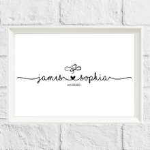 Load image into Gallery viewer, Personalised Couple Names With Love