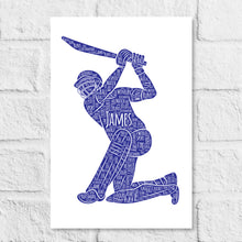 Load image into Gallery viewer, Personalised Cricket Print