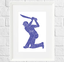 Load image into Gallery viewer, Personalised Cricket Print