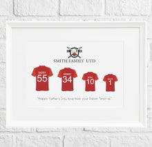 Load image into Gallery viewer, Personalised Family Cricket Team Gift Print