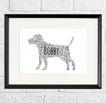 Load image into Gallery viewer, Labrador Puppy word art gift print