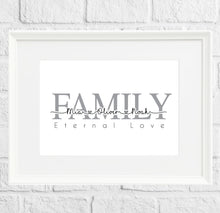Load image into Gallery viewer, Personalised Family Word Gift Print