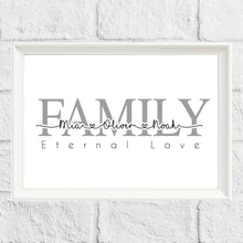 Load image into Gallery viewer, Personalised Family Word Gift Print