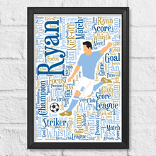 Load image into Gallery viewer, Personalised Boys Bedroom football themed Decoration idea