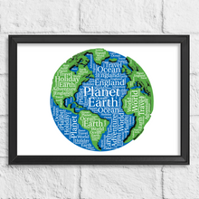 Load image into Gallery viewer, Personalised World Map Gift Print