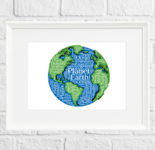 Load image into Gallery viewer, Personalised World Map Gift Print