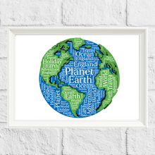 Load image into Gallery viewer, Personalised World Map Gift Print