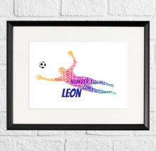 Load image into Gallery viewer, GIft idea for football player Goalie word art