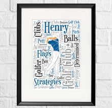 Load image into Gallery viewer, Personalised Golf Gift Print