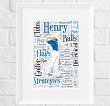 Load image into Gallery viewer, Personalised Golf Gift Print