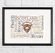 Load image into Gallery viewer, Highland Cattle gift print