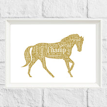 Load image into Gallery viewer, Stallion word art gift print by Stunrosie GIfts