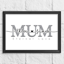 Load image into Gallery viewer, Personalised MUM Word Art