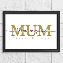 Load image into Gallery viewer, Personalised MUM Word Art